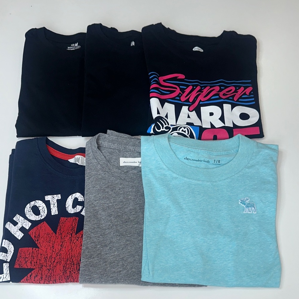Boys shirt bundle Abercrombie Old Navy H&M size 6 - 8